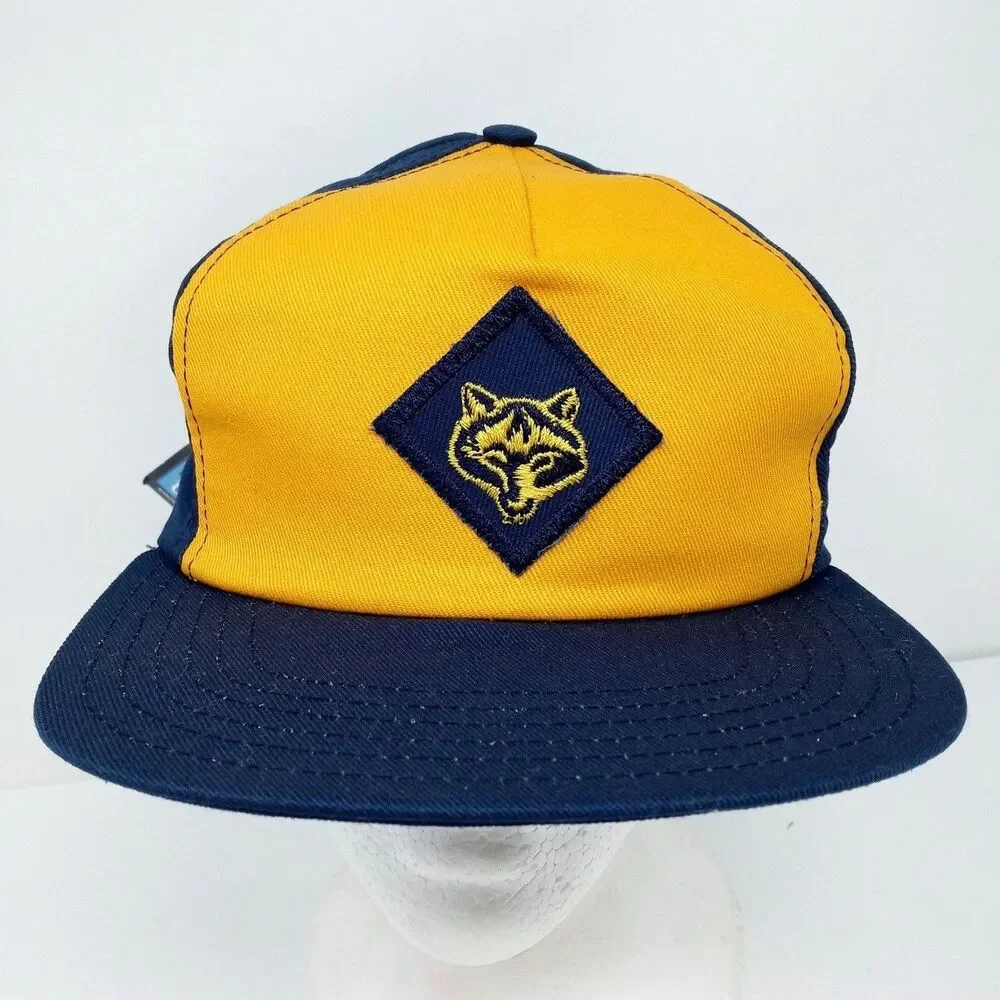 NWT Vintage Cub Scouts Hat Cap Adjustable Snapback Made In USA Uniform